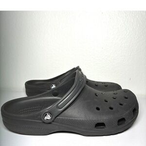 Crocs Classic Clog Black Slip On Shoes Comfort Waterproof Men Size 11 CLEAN EUC